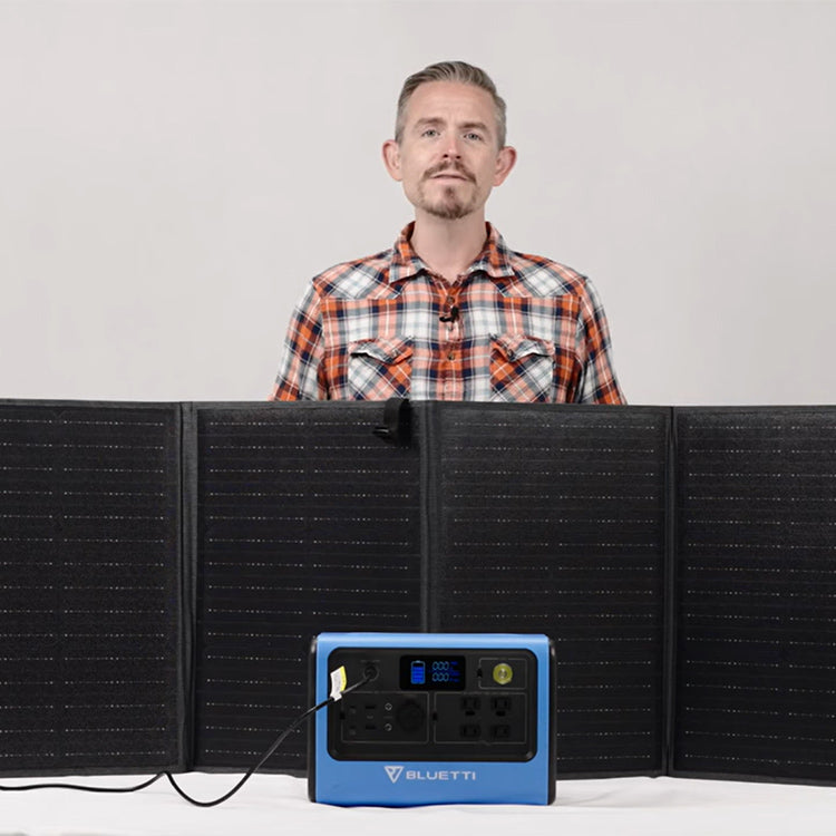 Off-grid solar kit: Bluetti EB70 solar generator + PV200 foldable sola –  Virtue Solaris
