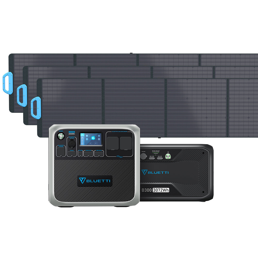BLUETTI AC200P + B300 + PV200 Solar Generator Kit